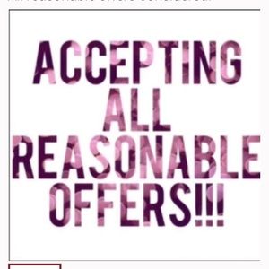 All reasonable offers welcomed